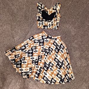 Trashy Diva fleur-de-lis 2 piece dress